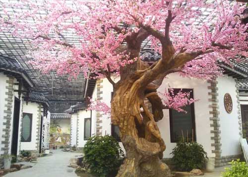 沈阳仿真树批发,桃花树制作,水泥大树施工,绿植软装配套-沈阳绿饰界景观工程有限公司